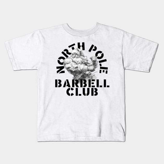 North Pole Barbell Club 4 Kids T-Shirt by ScottLeechShirts